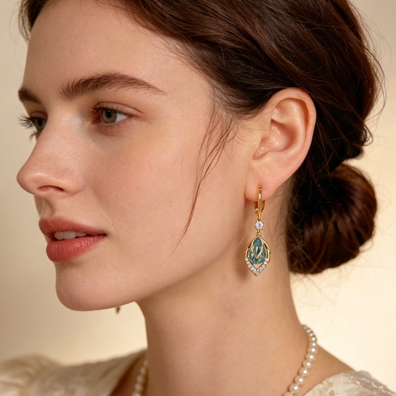 ⏳Limited-time 30% off⏰Sky Blue Drop Dangle Hoop Earrings💧💍