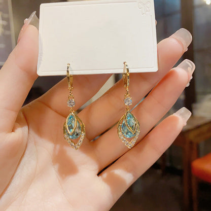 ⏳Limited-time 30% off⏰Sky Blue Drop Dangle Hoop Earrings💧💍