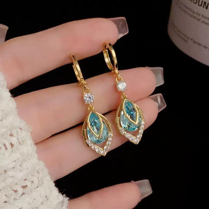 ⏳Limited-time 30% off⏰Sky Blue Drop Dangle Hoop Earrings💧💍