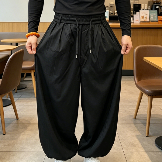 📢📢30% OFF !! ⏰ Men's Summer Loose Fit Harem Pants – Breathable cotton, elastic waist & relaxed fit – perfect for lounging, yoga or hot days 🧘‍♂️