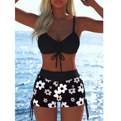 🩱 LIMITED-TIME 40% OFF! ✨ Women's Bikini Set – Drawstring Top, Boy Shorts, Multiple Styles 🏖️