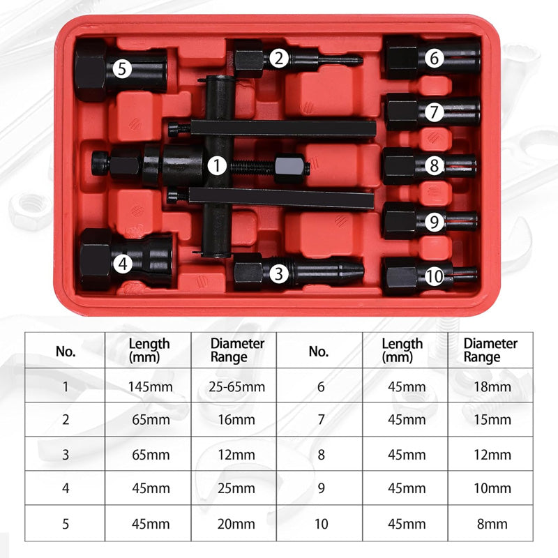 🔥While Supplies Last 40% OFF!🎉 10 PCS Motorcycle Bearing Puller Tool Kit
