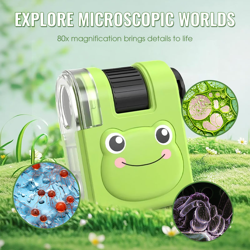 🥳2026 HOT SALE🥳📱🔬 40% OFF! Selling Fast – Portable Kids Microscope – Pocket‑sized, UV light for fun checks, clips to phone. Adventure in your pocket! 🎒⚡