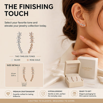 🔥Buy 1, Get 2 Free🔥Starry Flower Rhinestone Ear Climber Earrings💎