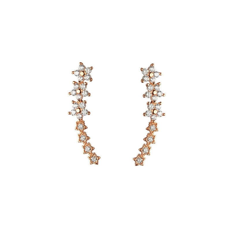 🔥Buy 1, Get 2 Free🔥Starry Flower Rhinestone Ear Climber Earrings💎