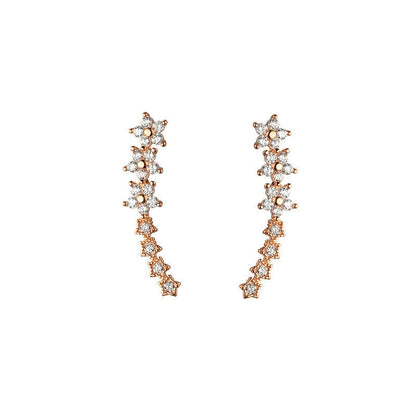 🔥Buy 1, Get 2 Free🔥Starry Flower Rhinestone Ear Climber Earrings💎