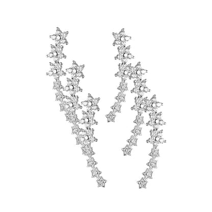 🔥Buy 1, Get 2 Free🔥Starry Flower Rhinestone Ear Climber Earrings💎
