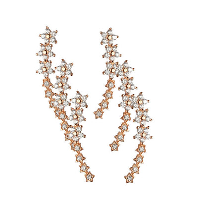 🔥Buy 1, Get 2 Free🔥Starry Flower Rhinestone Ear Climber Earrings💎