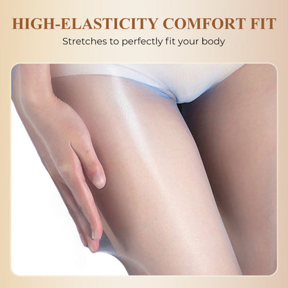 📢📢49% OFF !! ⏰High-Waist Glossy Open-Crotch Tights