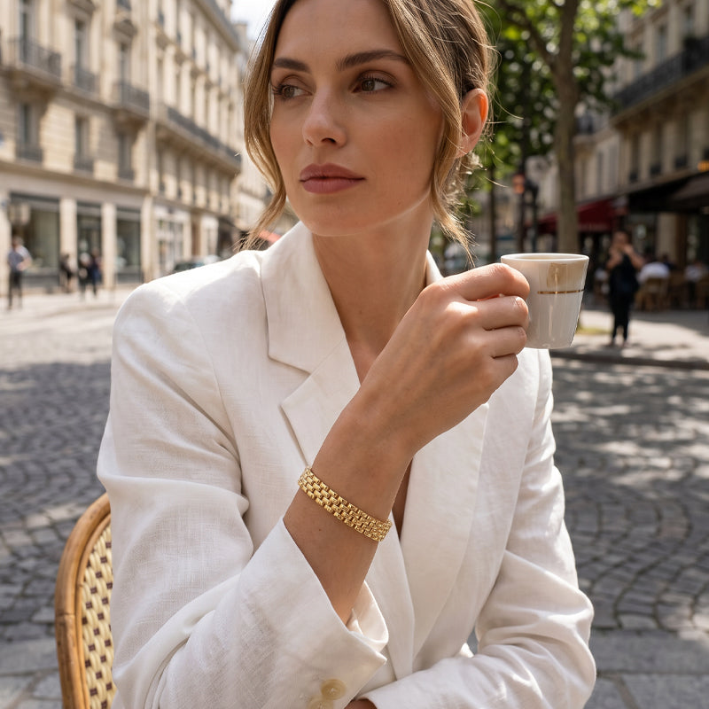 🎁2026 New Arrivals 40% OFF💥 Geometric Link Bracelet – Minimalist, Modern, Dainty 🔷