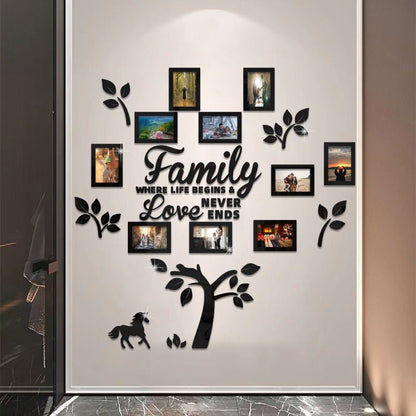 🌳 LIMITED-TIME 40% OFF! ✨ 3D Family Tree Photo Frame Wall Sticker – Modern, Glossy, Self-Adhesive 🏡