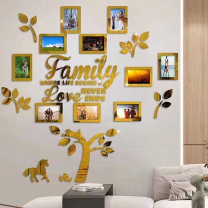 🌳 LIMITED-TIME 40% OFF! ✨ 3D Family Tree Photo Frame Wall Sticker – Modern, Glossy, Self-Adhesive 🏡