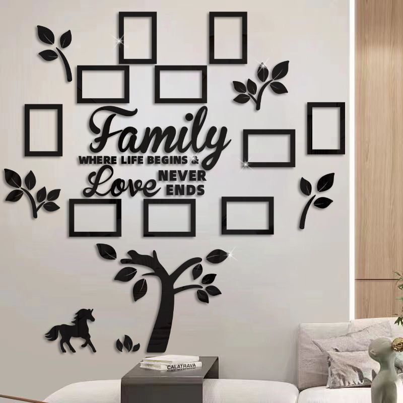 🌳 LIMITED-TIME 40% OFF! ✨ 3D Family Tree Photo Frame Wall Sticker – Modern, Glossy, Self-Adhesive 🏡