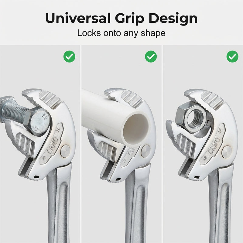 🎁2026 New Arrivals 49% OFF💥Self-Adjusting Heavy-Duty Multi-Function Wrench – Built-in pliers & wire cutter, chrome-vanadium steel – grips multiple sizes without slipping – perfect for plumbing, auto or home repairs 🔩