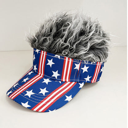 Novelty Wig Baseball Cap