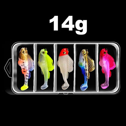 5-Piece T-Tail Soft Lure Set with Box