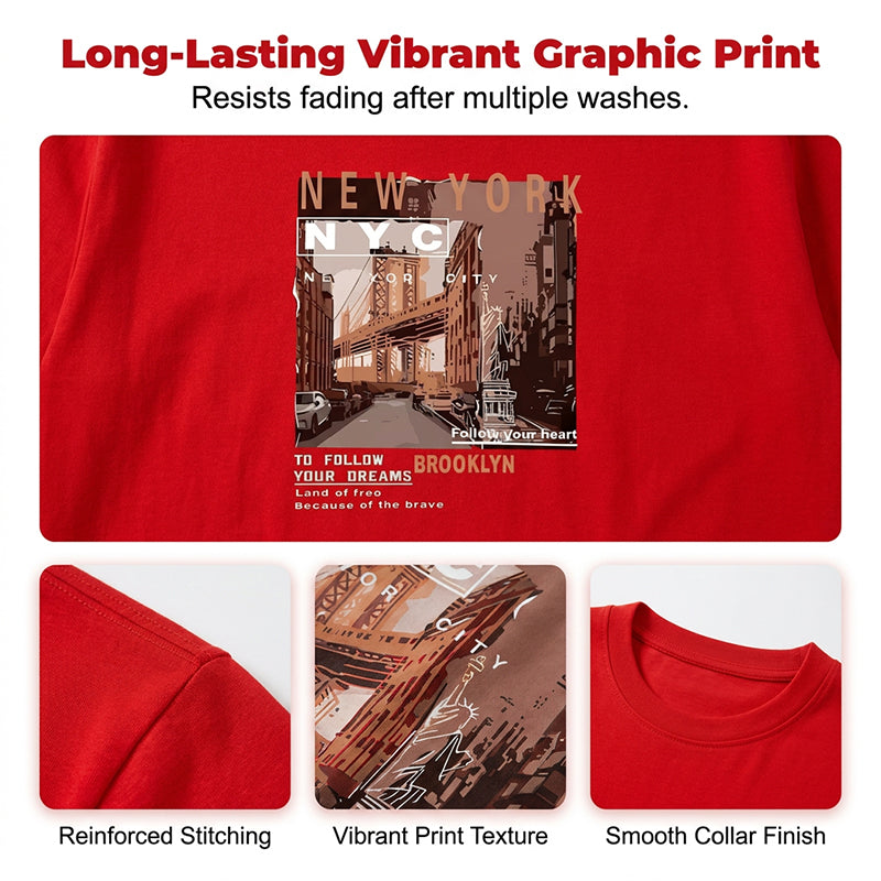 📢📢40% OFF !! ⏰Urban Style New York City Short Sleeve Top