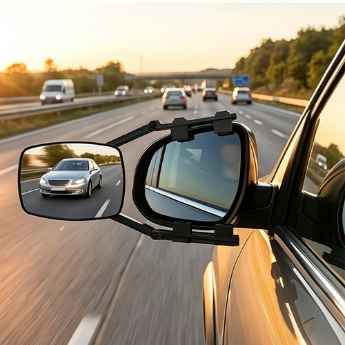 🚛 See More, Tow Safer – Adjustable Extendable Trailer Mirror 👀