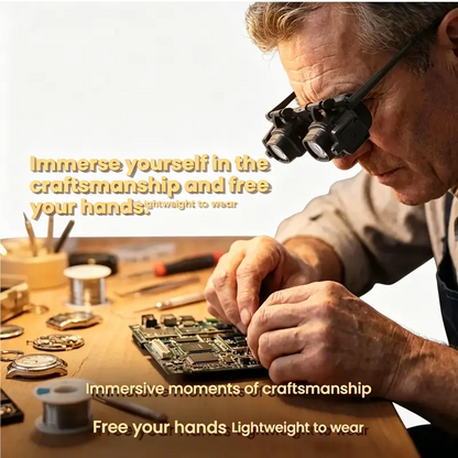 🔬 LIMITED-TIME 30% OFF! ✨ Precision LED Magnifier Glasses – Interchangeable Lenses, Dual LED, Hands-Free 💡