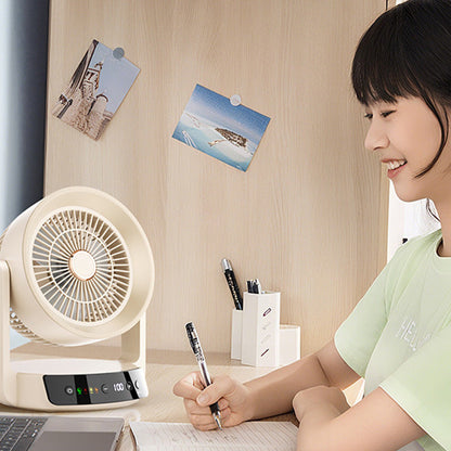 📢📢40% OFF !! ⏰Quiet Desktop Fan with Smart LED Display
