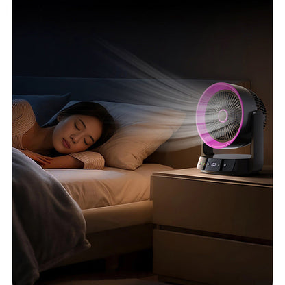 📢📢40% OFF !! ⏰Quiet Desktop Fan with Smart LED Display