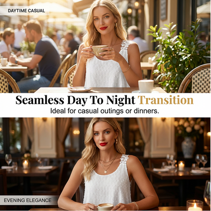 👚 49% OFF NOW! ⏰ Elegant Dot Lace Strap Tank Top – Soft & breathable – Delicate lace straps, flattering fit – perfect for layering or summer chic 🌸