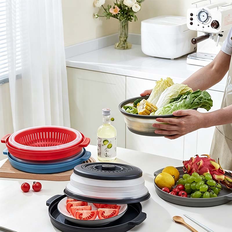 📢📢43% OFF !! ⏰Collapsible Microwave Cover with Base Mat💨