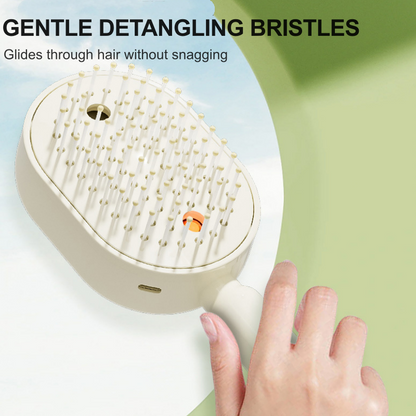 💖Scalp Massager Comb💆‍♀️ – Self-Cleaning 🧼, Tangle-Free ✂️ & Frizz-Control Hair Brush with Soothing Mist Spray 💨✨ | Perfect for Dry, Brittle Hair 💧🌟