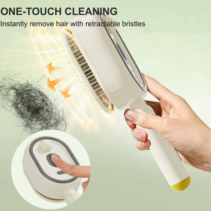 💖Scalp Massager Comb💆‍♀️ – Self-Cleaning 🧼, Tangle-Free ✂️ & Frizz-Control Hair Brush with Soothing Mist Spray 💨✨ | Perfect for Dry, Brittle Hair 💧🌟