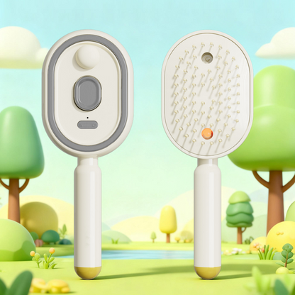 💖Scalp Massager Comb💆‍♀️ – Self-Cleaning 🧼, Tangle-Free ✂️ & Frizz-Control Hair Brush with Soothing Mist Spray 💨✨ | Perfect for Dry, Brittle Hair 💧🌟