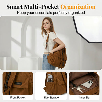 📢📢40% OFF !! ⏰Large-Capacity Drawstring Convertible Tote Backpack