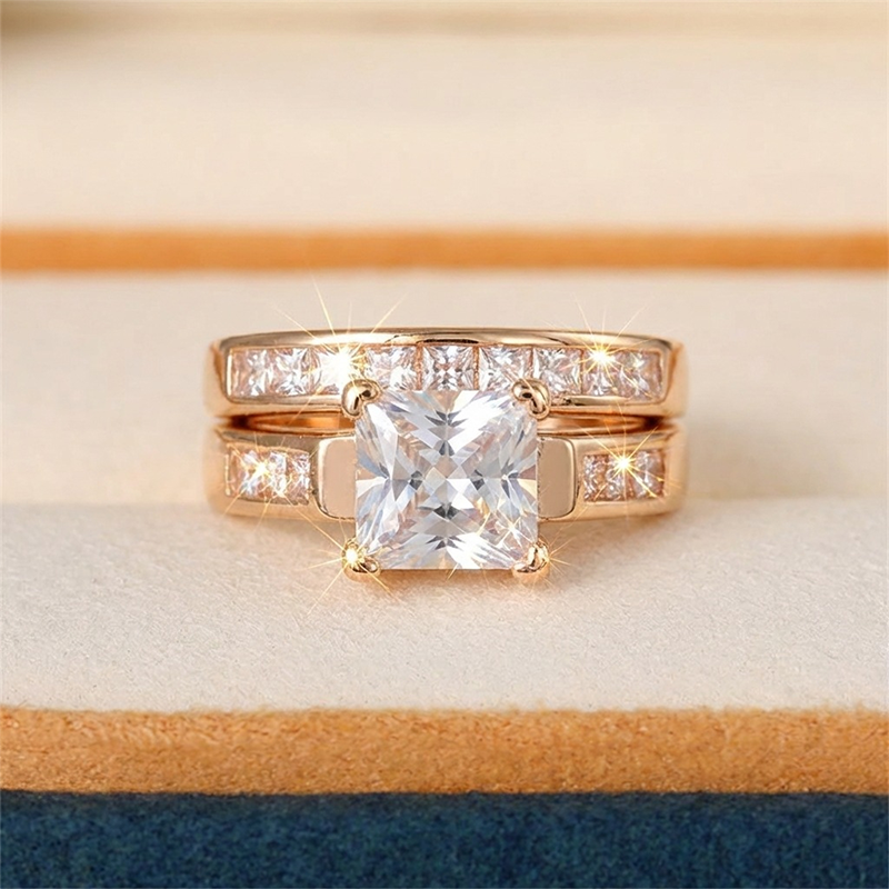 🎁 Zircon diamond rings with sparkling details—stylish, exquisite, and affordable ✨