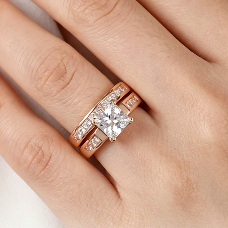 🎁 Zircon diamond rings with sparkling details—stylish, exquisite, and affordable ✨