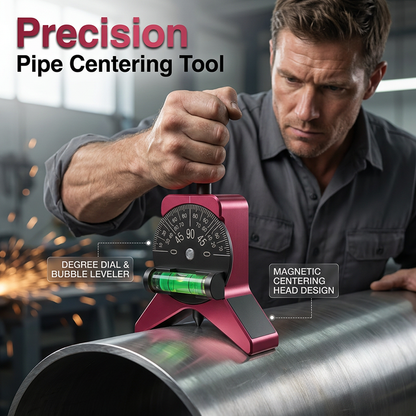 📢📢40% OFF !! ⏰ Magnetic Pipe Centering Tool – Y-Shaped, Hands-Free, Built-in Level 📏