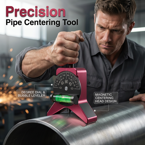 📢📢40% OFF !! ⏰ Magnetic Pipe Centering Tool – Y-Shaped, Hands-Free, Built-in Level 📏