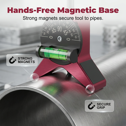 📢📢40% OFF !! ⏰ Magnetic Pipe Centering Tool – Y-Shaped, Hands-Free, Built-in Level 📏