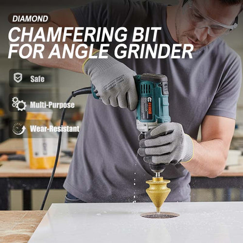 ✨ Diamond Chamfering Bit for Grinder – Multi-Function, Brazed Diamond, Universal Fit 💎