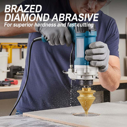 ⚙️ LIMITED-TIME 30% OFF! ✨ Diamond Chamfering Bit for Grinder – Multi-Function, Brazed Diamond, M10 Fit 🔧
