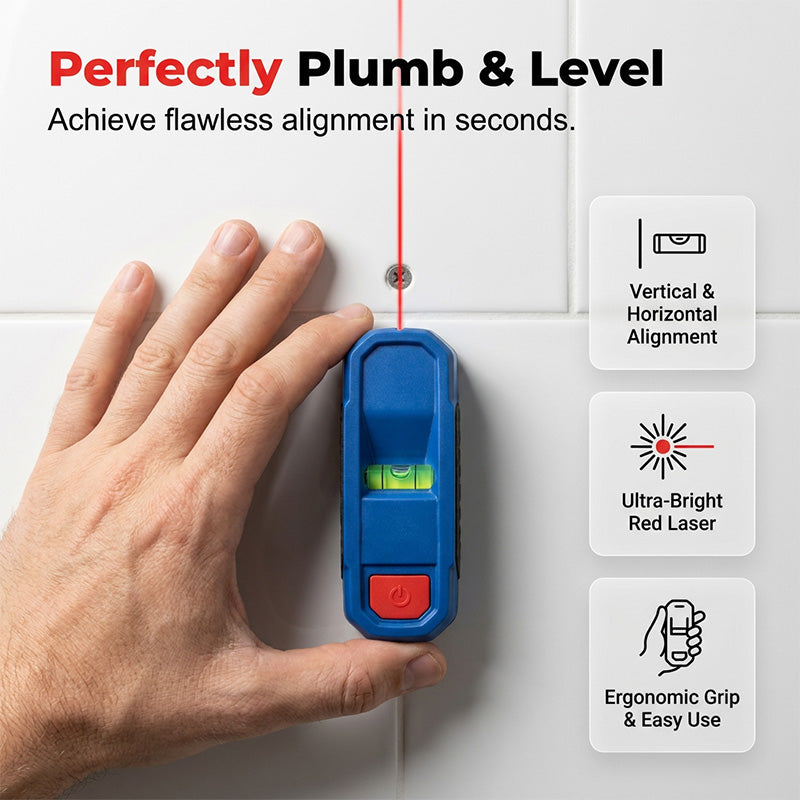 📐 LIMITED-TIME 40% OFF! ✨ 3-in-1 Magnetic Laser Level – Stud Finder, Green Beam, Pocket-Sized 🧲