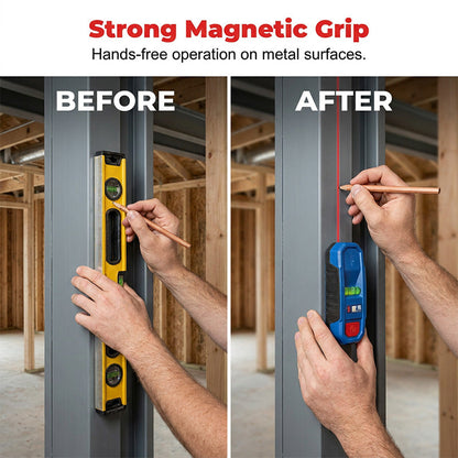 📐 LIMITED-TIME 40% OFF! ✨ 3-in-1 Magnetic Laser Level – Stud Finder, Green Beam, Pocket-Sized 🧲
