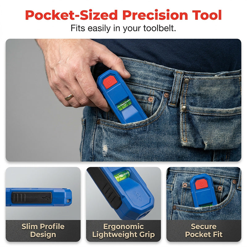 📐 LIMITED-TIME 40% OFF! ✨ 3-in-1 Magnetic Laser Level – Stud Finder, Green Beam, Pocket-Sized 🧲