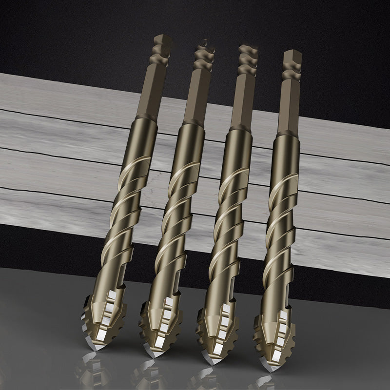 📢📢46% OFF !! ⏰Four-Flute Sawtooth Eccentric Drill Bit 4-PCS Set