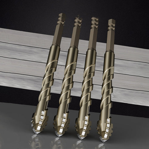 📢📢46% OFF !! ⏰Four-Flute Sawtooth Eccentric Drill Bit 4-PCS Set