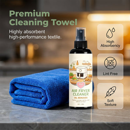 🥳2026 HOT SALE🥳💞50K+ SOLD!🔍✨ 49% OFF! 2‑in‑1 Air Fryer Cleaner – Degreases & cleans, safe for non‑stick coatings. Just spray & wipe. Includes towel! 🧼💪