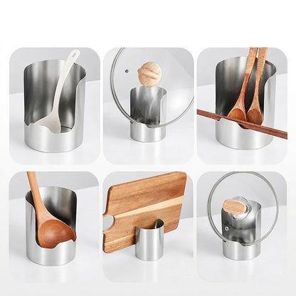 🍳🧑‍🍳49% OFF! Multi-Functional Kitchen Utensil Holder – Holds pot lids, spatulas & cutting boards. Thickened stainless steel, space‑saving. 🛡️✨