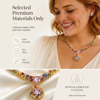 💎Limited Time 48% Off! ✨ Sparkling Zircon Necklace & Earrings Set – Elegant, Timeless, Ready for Gifting ✨