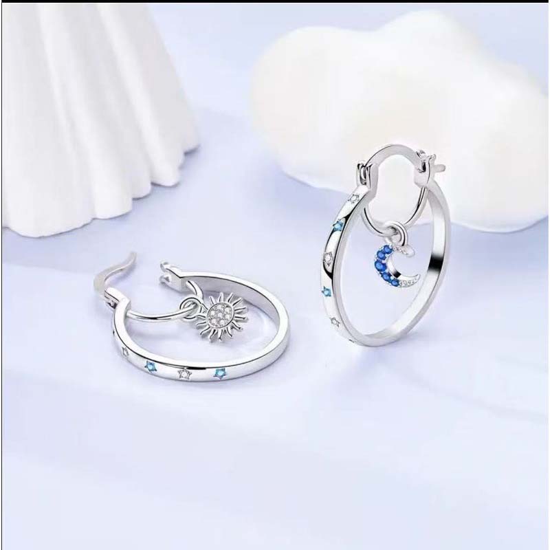 🌙 LIMITED-TIME 30% OFF! ✨ Celestial Sun & Moon Hoops – Layered, Symbolic, Hypoallergenic ✨