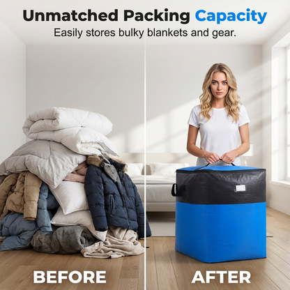 📦40% OFF NOW! 🧳 Collapsible Storage and Moving Bag – Heavy-duty handles & zippered closure – Folds flat, perfect for moving, travel or closet organization – reusable & easy to clean 🏠