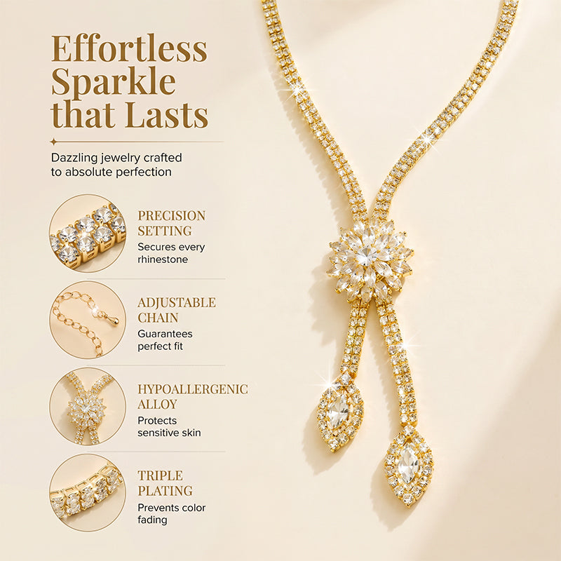 🌼 LIMITED-TIME 30% OFF! ✨ Women's Zircon Flower Jewelry Set – Elegant, Sparkling, Ready-to-Gift 💎