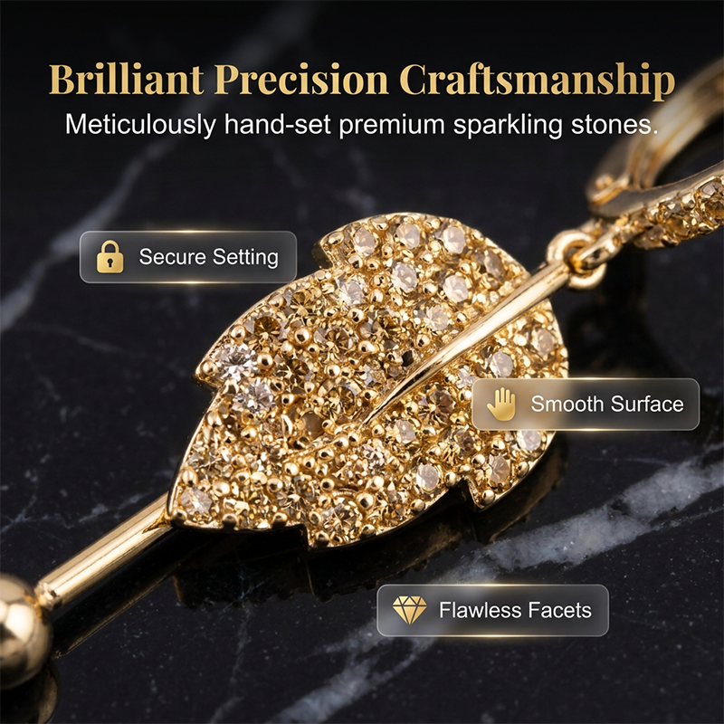 📢📢35% OFF !! ⏰Full Diamond Maple Leaf Earrings